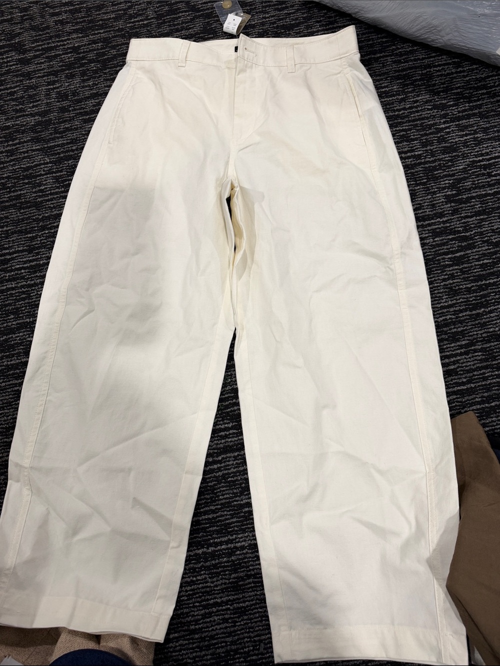 J. Crew Off-White Wide-Leg Chinos
